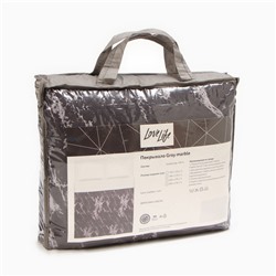 Покрывало 2-спальное LoveLife Gray marble, 180×210±5 см, микрофайбер