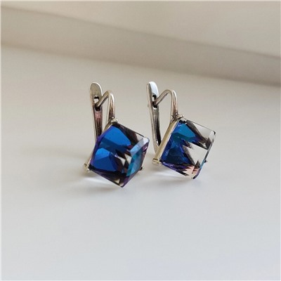 Серьги "Кубик" 8 мм