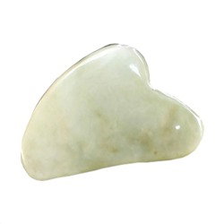 Nail Art Скребок Гуаша нефритовый сердце, 8 см, светло-зелёный 18470