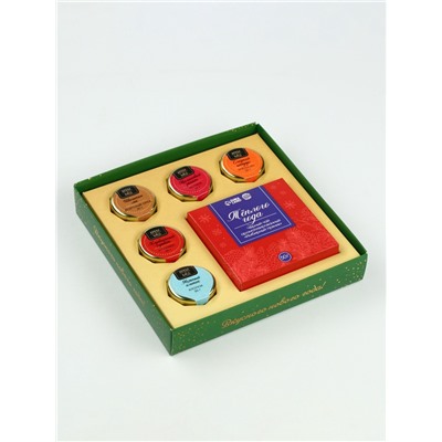 Подарочный набор новогодний «Вкусного Нового Года», мед кремовый, чай