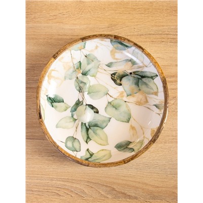 УЦЕНКА Блюдо «Листья» дерево манго 25.5×25.5×6 см