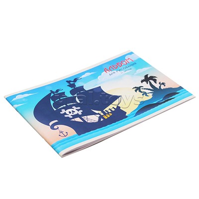 Альбом для рисования 20 л. "Пиратский корабль" скрепка