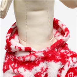 Комбинезон «Олени», с капюшоном, размер XS, ДС 20 см, ОГ 30 см, ОШ 20 см, красный