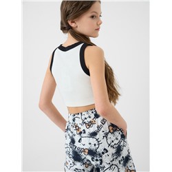 Комплект трикотажный для девочек: топ, брюки