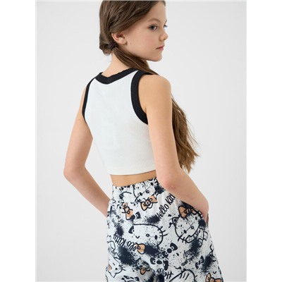 Комплект трикотажный для девочек: топ, брюки