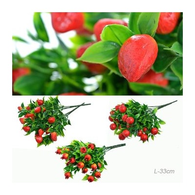 Цветок искусственный Ягоды 33 см / 60-2 /уп 300/600/
