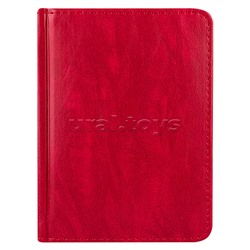 Ежедневник А6, 128л. недатир. "EVERYDAY CHRONICLES - RED" кожзам (красный)