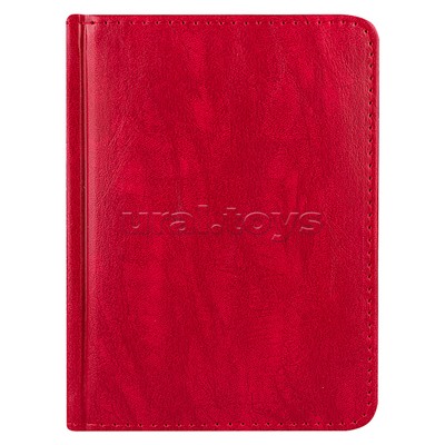 Ежедневник А6, 128л. недатир. "EVERYDAY CHRONICLES - RED" кожзам (красный)