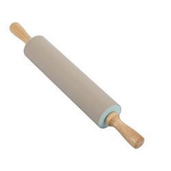 Скалка 480(290)х70мм, силикон/дерево, крутящиеся ручки Linea Silicone 93-SI-CU-15.1