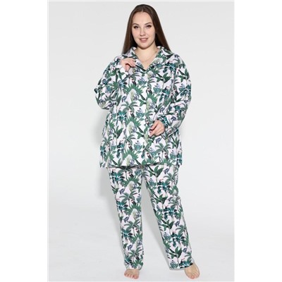 Пижама "Джунгли" (Белый,зеленый)