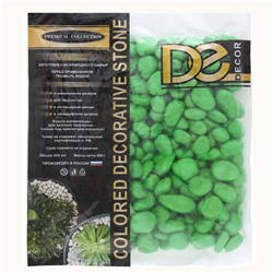 Грунт для аквариума DECOR DE «Галька цветная», фр. 8-12 мм, салатовая, 800 г