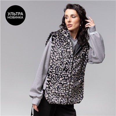 Жилет меховой, Будь в центре (леопард)