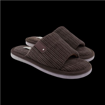 Тапочки домашние 10342-4 коричневые п/п