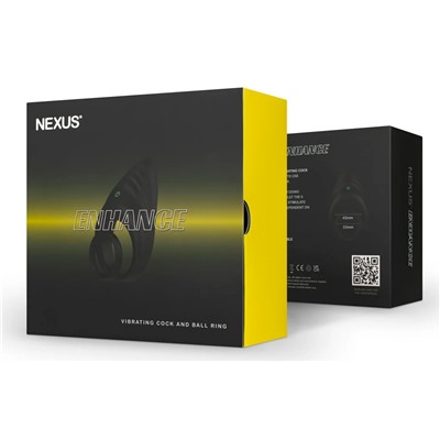 Черное эрекционное виброкольцо Nexus Enhance