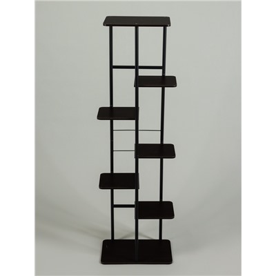Подставка для цветов Greengo, 7 полок, 36×23×120 см, напольная, каркас металл, полки МДФ, чёрная