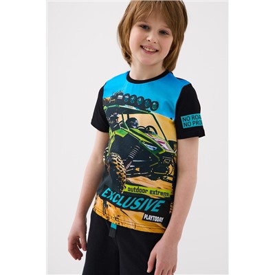 Фуфайка трикотажная для мальчиков (футболка) PLAYTODAY, 1239847