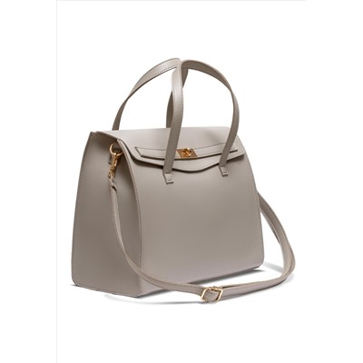 Классическая женская сумка, цвет светло-серый