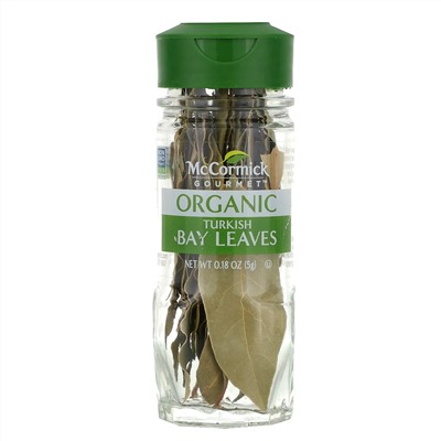 McCormick Gourmet, Organic, Turkish Bay Leaves,  0.18 oz (5 g)