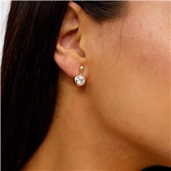 Серьги коллекция "Xuping" покрытие позолота, вставка: фианиты, цвет: прозрачный, Х000795038, арт.001.849