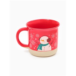 Кружка новогодняя керамическая «Зимний снеговик», 400 мл, ручная работа
