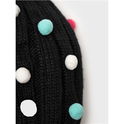 Комплект трикотажный для девочек: шапка, снуд