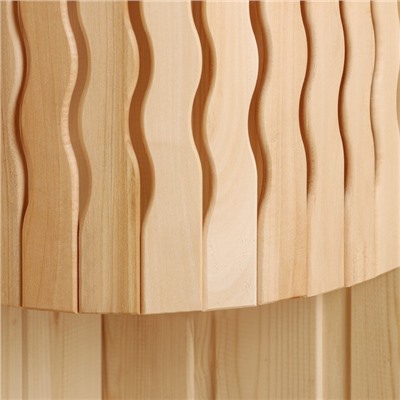 Абажур для бани и сауны «Волны», липа, 31.3×27.3×8.6 см, настенный, угловой