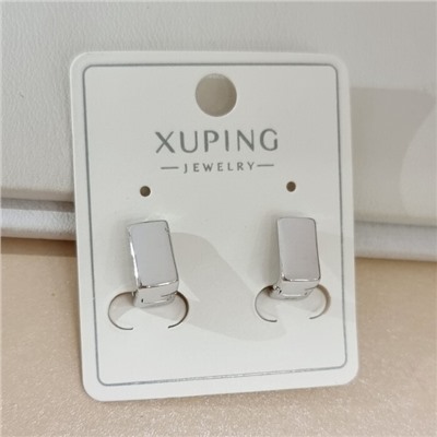 Серьги геометрия коллекция "Xuping" покрытие посеребрение, арт.101.340