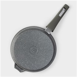 Сковорода Мечта «Гранит», d=22 см, съёмная ручка, антипригарное покрытие, алюминий, серая