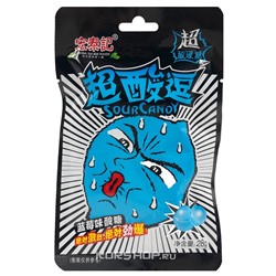 Супер кислые леденцы со вкусом черники Sour Candy, Китай, 23 г