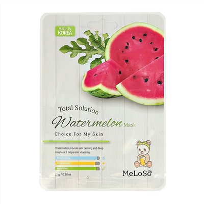 Dr.MeLoSo Тканевая маска для лица с экстрактом арбуза / Total Solution Watermelon Mask, 25 г