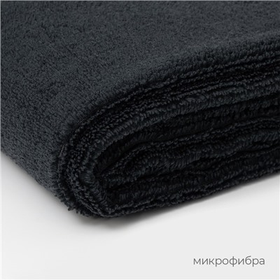 Тряпка для пола Raccoon, 220 г/м², 60×80 см, микрофибра, ультразвуковая обработка края, 2 шт, черная
