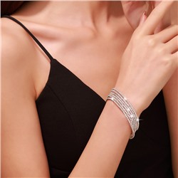 Тонкие блестящие браслеты на руку, набор 6 штук. Универсальный размер на резинке