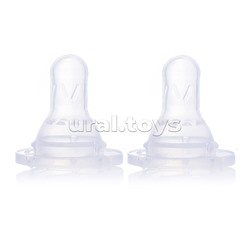Комплект силиконовых сосок Baby Flow (узкое горло), размер L