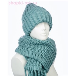 02623 F 1А Гиза Комплект женский флис (колпак+шарф) (56-58)