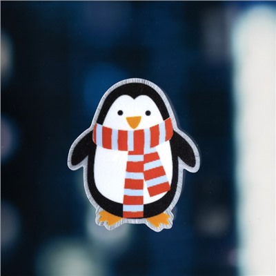 Светодиодная игрушка на липучке «Пингвин» 7.5×8 см, батарейки LR44×3 (в комплекте), свечение мульти