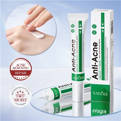 Крем для проблемной кожи против акне с азелаиновой кислотой и чайным деревом Sadoer, 20 гр.