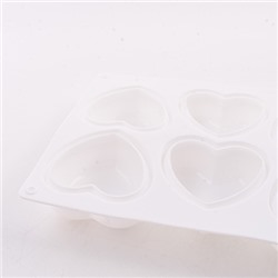 80326-286G Форма Сердце для выпечки кексов, пирожных, конфет, муссов силикон (х120).