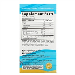 Nordic Naturals, Ultimate Omega Junior, для детей от 6 до 12 лет, со вкусом клубники, 680 мг, 90 мини-капсул