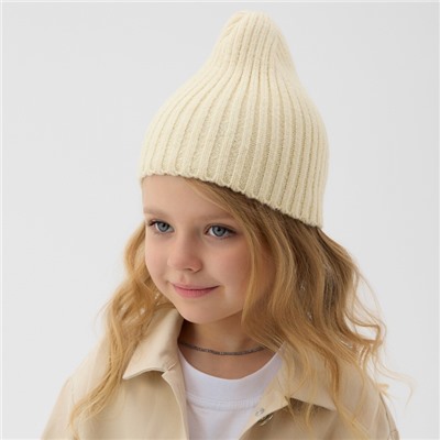 Шапка детская MINAKU: Cozy Winter, цвет экрю, размер 50-52 (3-5 лет)
