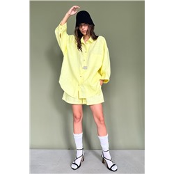 Костюм лён  SET019/30/Лимонный