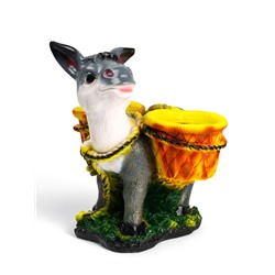Декоративное кашпо для цветов «Ослик», 26×33×34 см, гипс