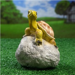 Садовая фигура из гипса «Черепаха на камне», 18×13.5×13.5 см