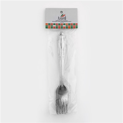 Набор столовых вилок из нержавеющей стали «Общепит», длина 19 см, толщина 0.7 мм, 6 шт., серебряный