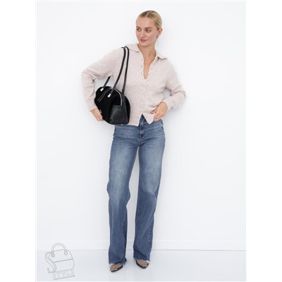 Сумка женская кожаная 98409SP black Velina Fabbiano-Safenta в Новосибирске