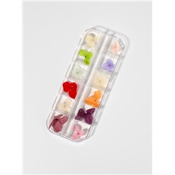 Сухоцветы для декора «Нежность», объёмные, 12 видов, в футляре, разноцветные