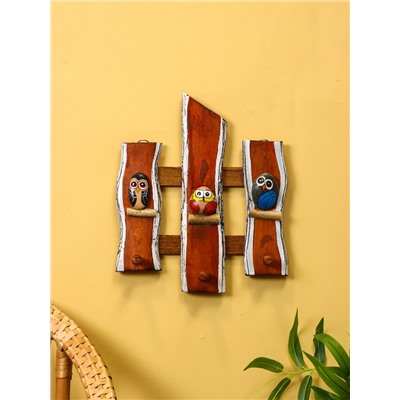 Вешалка «Совята», 23×6×33 см, дерево албезия