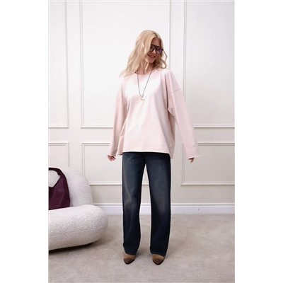 Женский лонгслив оверсайз из футера двухнитки Happyfox