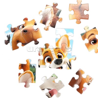 Пазлы 60 "Корги и Милые друзья" 190х141х35 мм.