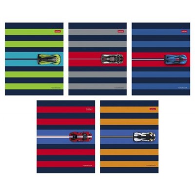 Тетрадь  48л клетка пластиковая обложка "Автоспорт" (091005) Хатбер