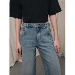 Актуальная коллекция CONTE CON-845 Джинсы wide leg винтажной варки с необработанным краем